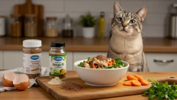 Cat Food Recipes: A Bowl of Fresh, Homemade Chicken and Vegetable Cat Food