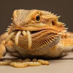 Can Bearded Dragons Eat Wax Worms? A Bearded Dragon Enjoying a Wax Worm