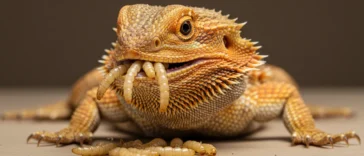 Can Bearded Dragons Eat Wax Worms? A Bearded Dragon Enjoying a Wax Worm