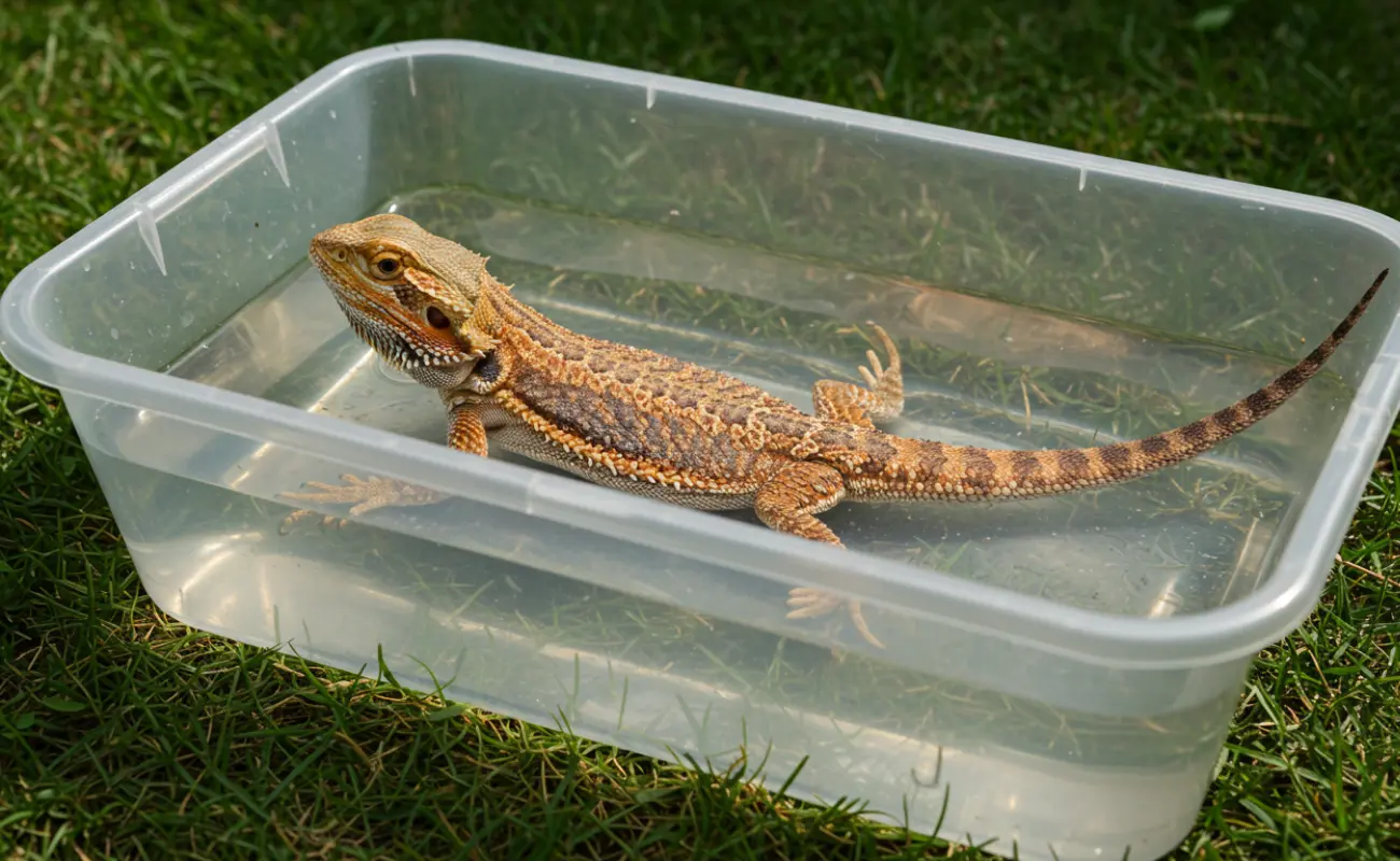 what temperature should i bathe my bearded dragon in winter
