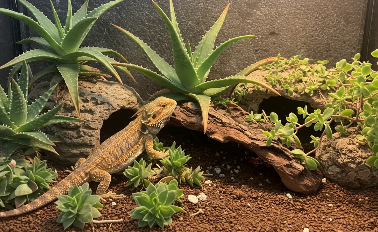 are artificial plants better for bearded dragon or real​