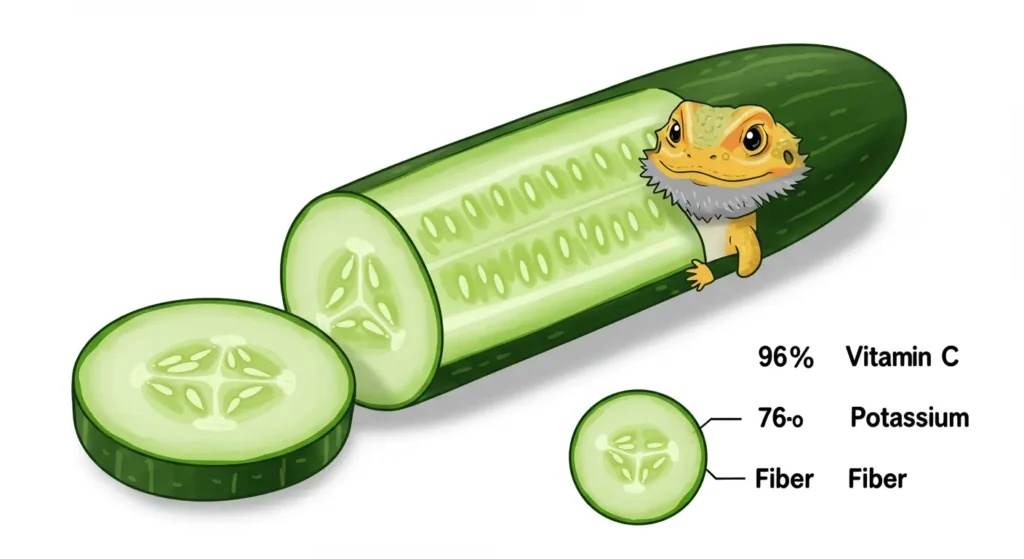 can bearded dragons have cucumbers for vitamins and hydration