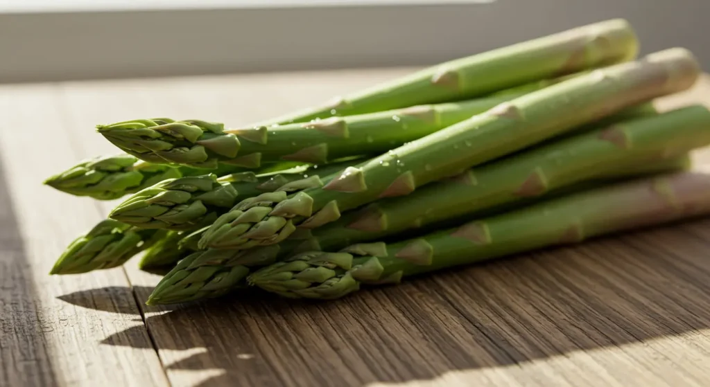 Fresh asparagus spears rich in vitamins suitable for bearded dragons