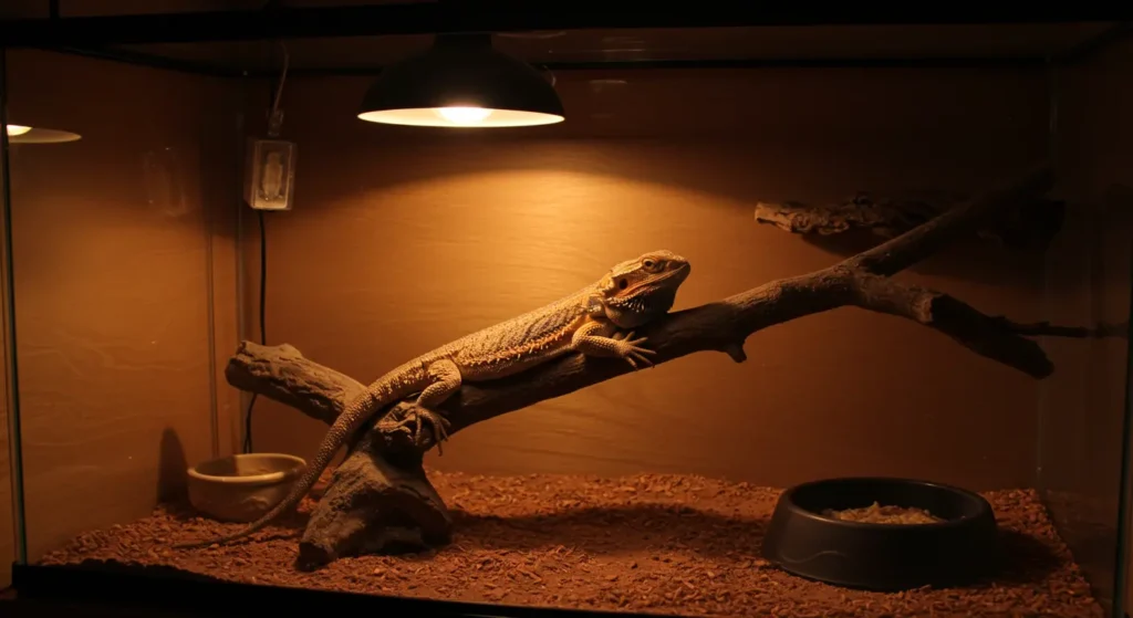 Ideal tank setup for a healthy female bearded dragon