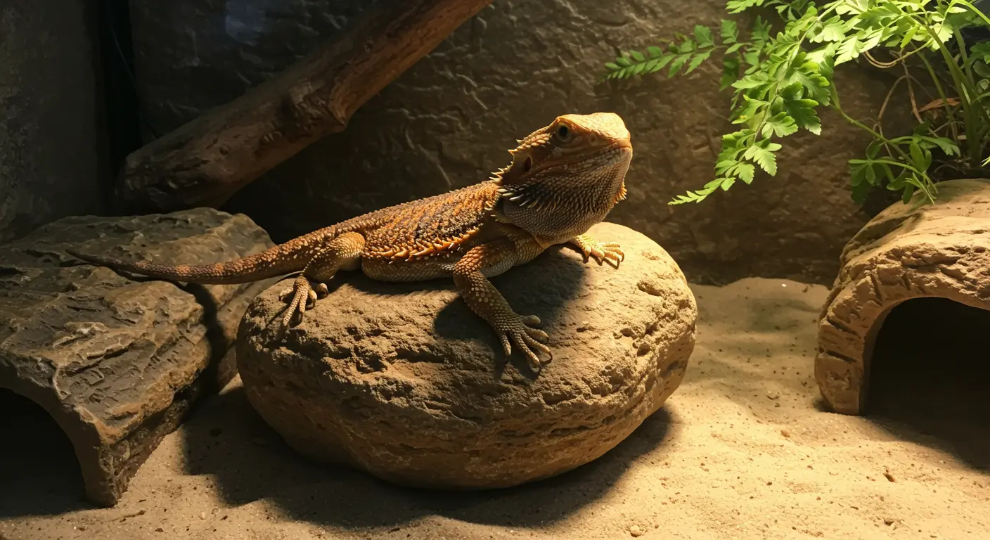 Bearded dragon looking curiously at fresh spinach leaves – Can Bearded Dragons Have Spinach question