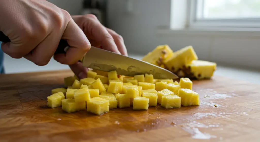 how to cut pineapple for bearded dragons safely
