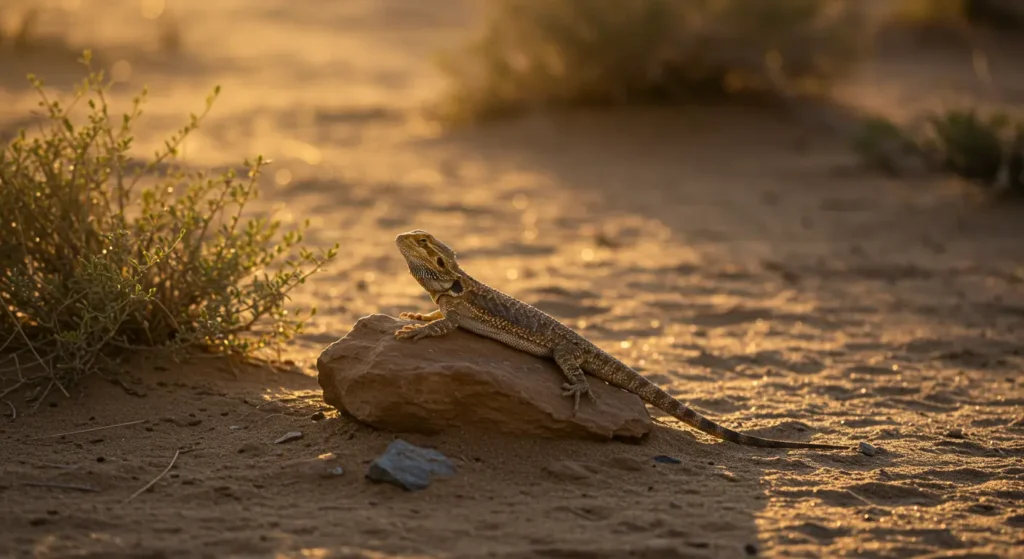 Fun facts about bearded dragons linked to their natural desert habitat and basking behavior