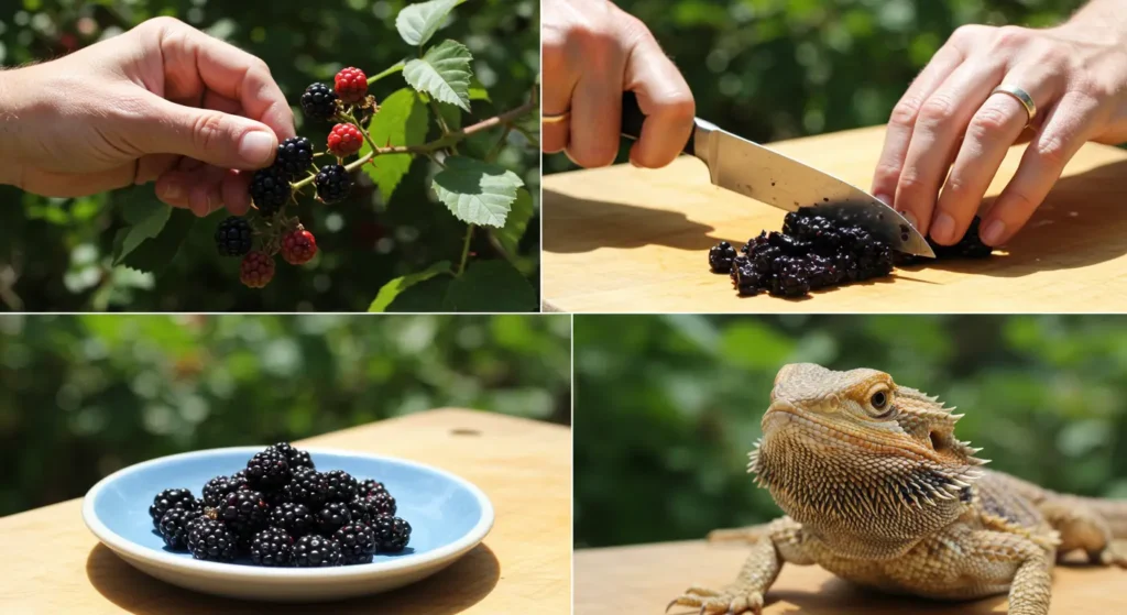 Can Bearded Dragons Have Blackberries cut and prepared for feeding